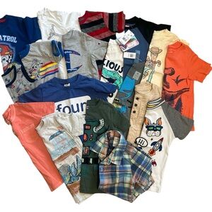 4T boys short sleeve shirts lot